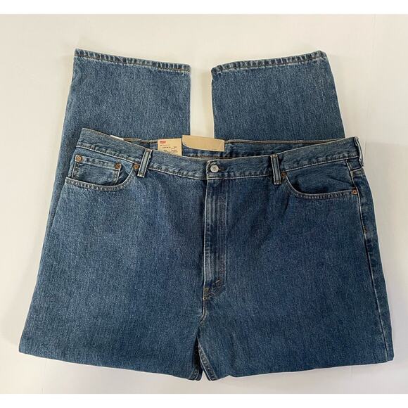 Levi’s 505 REGULAR FIT Jeans Big & Tall 48X30 Blue Medium Wash 100% Cotton NEW - Picture 2 of 8